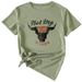Aria Basics Aria Basics Foreign Trade Cross-Border European And American Not My Deo Vintage Fun Pattern Women's Short-Sleeve Round-Neck T-Shirt_ecoleips.com