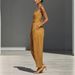 Women's Linen Blend Jumpsuit Crossover Neckline Loose Fit New Arrival From Independent Store_ecoleips.com