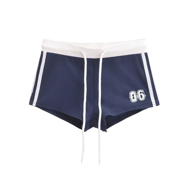 Women's Clothing Women's Retro V Neck Color Blocking Print Long Sleeve T-Shirt And Shorts Set Trendy Hot Girl Brand_ecoleips.com