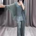 Women's Clothing Women's Casual Raglan Short Sleeve Trousers Set Fashion Long Sleeve For Formal & Casual For Women_ecoleips.com