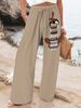 Aria Basics 2025 New Cross-Border Model: European And American Street Style Plus Size Casual Pants, Wide-Leg Sports_ecoleips.com