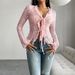 Women's Clothing Spring And Summer Sexy Slim Long Sleeved Lace Tops_ecoleips.com