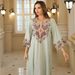 Muslim Women's Clothing Abaya Dubai Dress Embroidered Robe Evening Gown_ecoleips.com