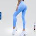 Women's Clothing Seamless Wash Pants Frosted Yoga Fitness Pants High Elastic Women's High Waist Peach Hip Sports Tights_ecoleips.com