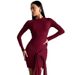 Summer Women's Long Sleeve Bodycon Dress Solid Color Elegant Slim Fit Fashion Ribbon European American Cross Border Style_ecoleips.com