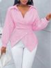 New Spring And Summer Fashion Sexy Versatile Striped Long Sleeve Women's Shirt_ecoleips.com