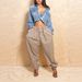 M80614 Cross-Border European And American Women's New Fashion Casual Loose Trendy Jogger Nine-Point Pants_ecoleips.com