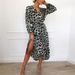 Women's Summer Leopard-Print V-Neck Dress With Ties And A Stylish Design_ecoleips.com