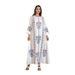 Muslim Ladies Elegant Temperament Printed Robe Dubai Dress Abaya_ecoleips.com