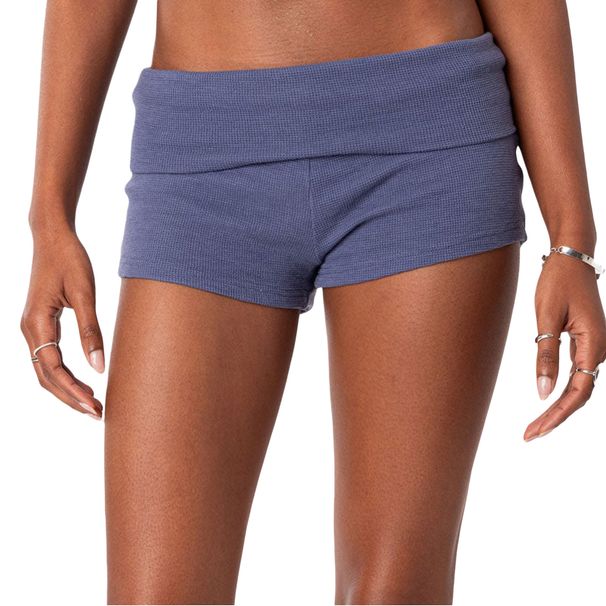 New Style Fold Striped Short Basic Tight Low Waist Casual Hot Pants For Women Summer_ecoleips.com