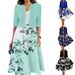 2024 Europe And The United States Autumn New Women's Long Dress Two-piece Set Of Floral Print Round Neck Dress Coat Women_ecoleips.com