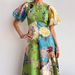 European American Personalized Graffiti Lantern Sleeve Casual Fashion round Neck Linen Dress for Women 2025 Independent Station Theme_ecoleips.com