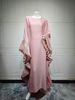 Women's Clothing Muslim Fashion Robe Dress Waist Satin_ecoleips.com