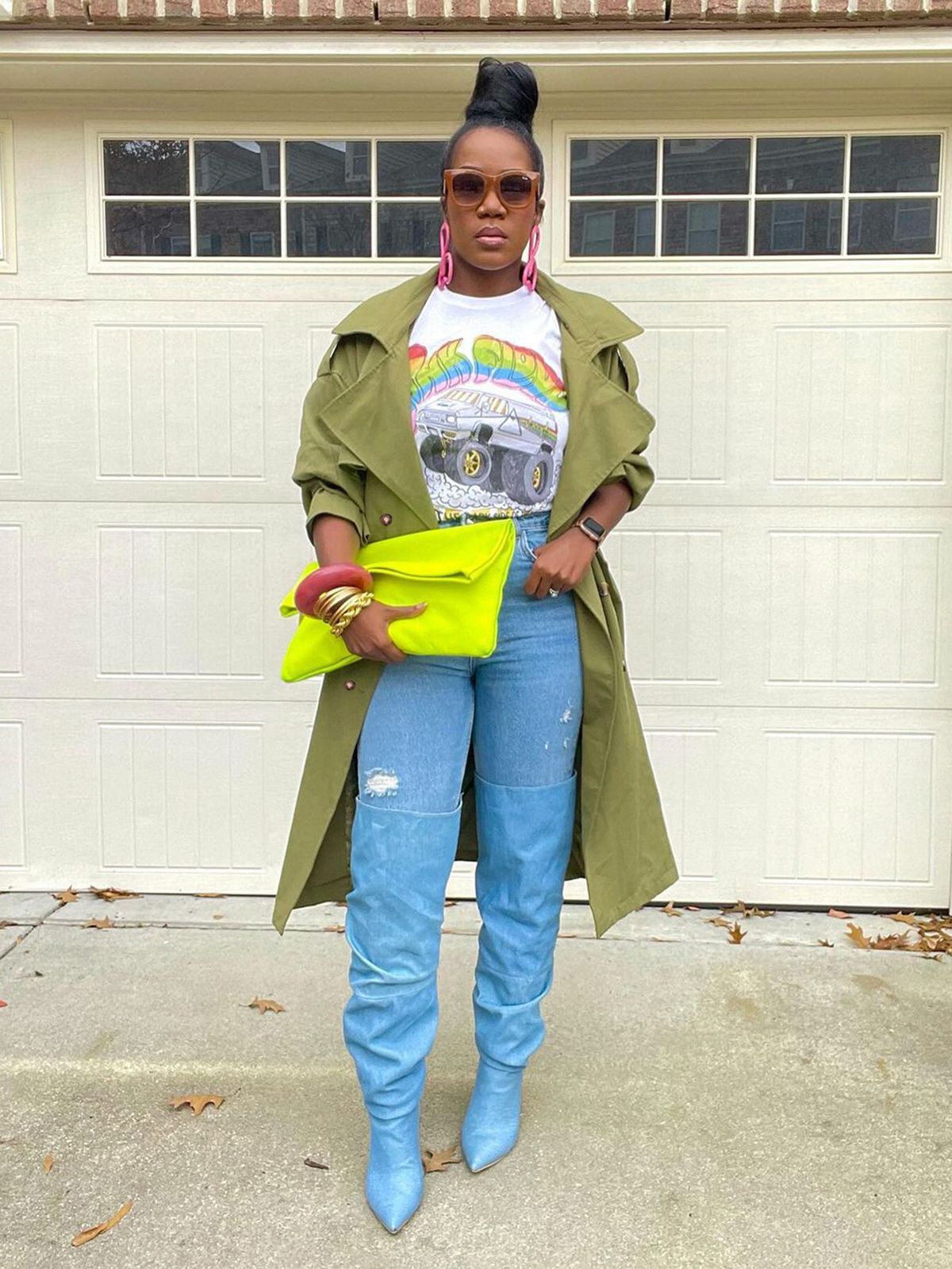 Women's Oversized Trench Coat – Longline Vintage-Inspired Jacket With Lapel Collar, Polyester-Spandex Blend For Spring & Fall Layering_ecoleips.com