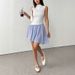 Women's Clothing Splicing Plaid Short Skirt Sleeveless Half High Collar Dress_ecoleips.com