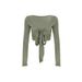 New Personality Hot Deep V Open Chest Design Sense Lace Up Show Figure Navel Top Cardigan Women_ecoleips.com