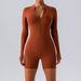 Women's Clothing Zipper Long Sleeved Jumpsuit Dance Training Fitness Sports Jumpsuit Sexy Tight Yoga Suit For Women_ecoleips.com