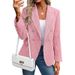Women's Solid Color Suit Women's Autumn Simple Style Fashion Street Style Suit Top Wholesale_ecoleips.com