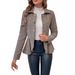New European And American Foreign Trade Cross-border Women's Fashion: Collared Jacquard Slim-fit Double-breasted Elegant_ecoleips.com