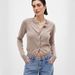 Aria Basics Aria Basics Cross-border Solid Color Knitted Cardigan, European And American 2025 Autumn New Round Neck Sweater, Thin Base Shirt For_ecoleips.com