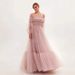 2025 New Women's Off-Shoulder Mesh Sleeve Wedding Sheer Long Dress_ecoleips.com