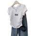Women's Slim-Fit Cotton T-Shirt - Short Sleeve Crew Neck Top With Waist-Defining Design For Casual & Chic Style_ecoleips.com