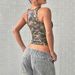 Women's Clothing Retro Fit Large Round Neck Sleeveless Vest All Match_ecoleips.com
