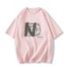 Women's White Short Sleeved T-Shirt Loose Fitting round Neck Spring Summer New Style Lazy Versatile Trendy Top_ecoleips.com