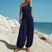 Women's Summer Casual Solid Color Sleeveless Vest And High Waist Trousers Set High Waist Loose Fit_ecoleips.com