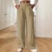 Women's Clothing New Style Drape Mopping Casual Pants High Waist Trousers Loose Temperament Straight Women's Niche Design Solid Color_ecoleips.com