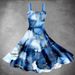 Women's Printed Design Sleeveless Backless Dress Wholesale New Print_ecoleips.com