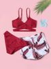 K New Fashionable And Sexy Bikini Three Piece Women's Swimsuit Set_ecoleips.com