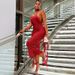 Women's Backless Maxi Dress With Flowing Tie Straps - Elegant Sheer Bodycon Evening Gown, Sexy Slit Long Dress For Parties_ecoleips.com