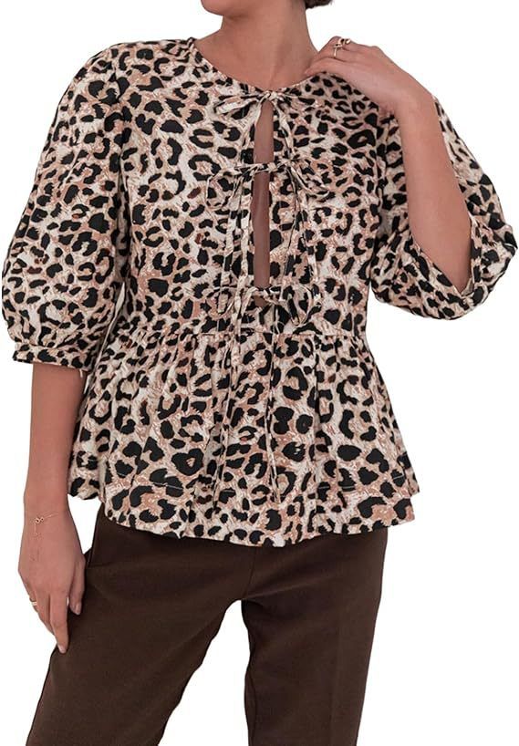 Verve 2025 Spring Summer New Women's Sweet Casual Tie Striped Shirt_ecoleips.com