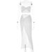 Women's Clothing Sexy Suspender Tube Top Suit For Women Autumn New Fashion Tight High Waist Slit Skirt Two Piece Set_ecoleips.com