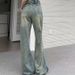 Vintage-style, Long-length, Wide-leg Jeans For Women, Spring/summer, Washed, High-waisted, Straight-cut, Loose-fitting,_ecoleips.com
