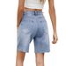 Women's Clothing Washed Straight Casual Edge Denim Shorts Women's Trend_ecoleips.com