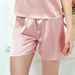 Womens Pajama Shorts Pj Bottoms 19mm 93% Mulberry Silk Boxer Sleep Lounge Short Sleepwear Elastic Waist L-6XL_ecoleips.com