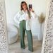 Women's Fashion Casual Printed Two Piece Set Long Sleeved Trousers Single Breasted Loose Fit_ecoleips.com
