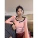 Square-Shaped, Stylish Girls' Undergarment With Fitted Design, Double-Sided Polyester Fabric, Long Sleeves Perfect For_ecoleips.com