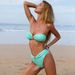 Women's Sexy Solid Color Bikini Set - Two-Piece Swimwear With Soft Polyester Fabric, Comfortable & Stylish For Beach & Pool_ecoleips.com