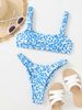 Women's Clothing Sexy Fashion Multi Color High Waist Printed Split Bikini Swimsuit Women's Swimsuit Bikini_ecoleips.com