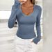 Y2k Stretch Knit Long Sleeve Top For Women - U Neck Layering Tee In 12 Trendy Colors - Soft Viscose Blend Fabric, Comfort Fit S/M/L/Xl_ecoleips.com