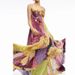 Women Fashion Hight Waist Pleated Holiday Dress Elegant Backless Beach Party Dresses Sexy Halter Pattern Print Swing Long Dress_ecoleips.com