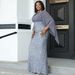 Verve Plus Size Elegant Sexy Sequin V-neck Long Sleeve Evening Party Bridesmaid Dress Women_ecoleips.com