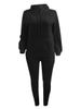 Cross-border European American Basic Solid Color Two-piece Sports Suit, Popular In Spring, Autumn, Winter, With Kangaroo_ecoleips.com