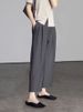 Botvotee Office Elegant Black Gray Ankle Length Suits Pants For Women High Waist Harem Pants Fashion Trousers With Pockets_ecoleips.com