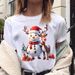 European And American Cross-border Foreign Trade Women's Clothing Christmas Snowman Print Round Neck Short-sleeve_ecoleips.com