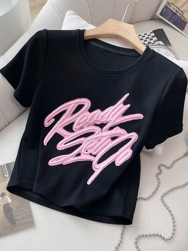 Women's Clothing Sports Casual Suits Slim Fashion Hot Pattern Short Sleeved T Shirt Wide Leg Pants Two Piece Suit_ecoleips.com
