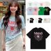 Mardi Women's Short Sleeve T-Shirt Korean Daisy Letter Print Pure Cotton Loose Summer Casual Round Neck Top_ecoleips.com
